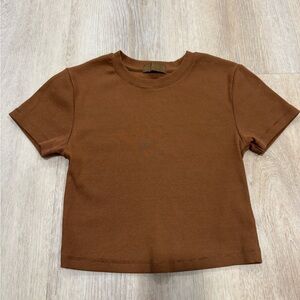 nuuds small brown crop top